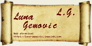 Luna Gemović vizit kartica